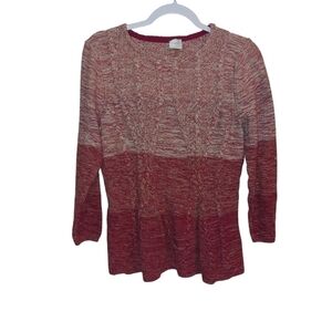 CUPIO LADIES LONG SLEEVE CREW NECK SWEATER- XL